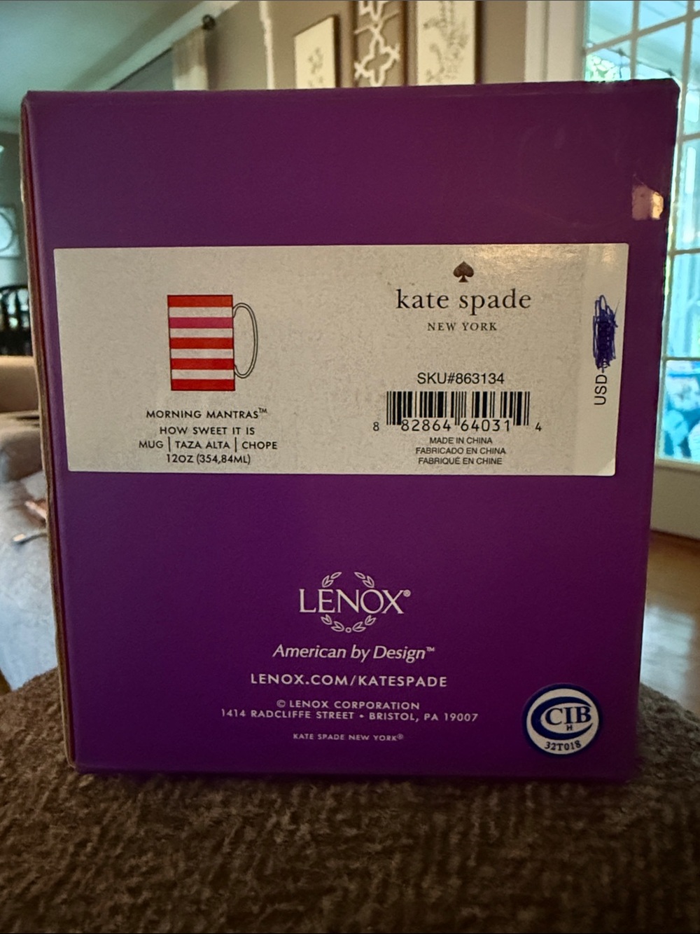 kate spade Lenox Striped Mug - NIB - Picture 3 of 4